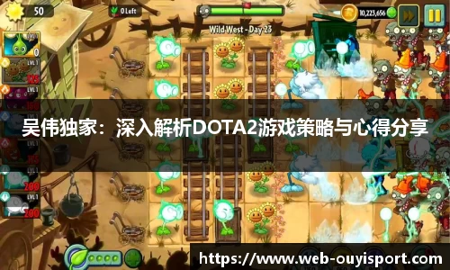 吴伟独家：深入解析DOTA2游戏策略与心得分享